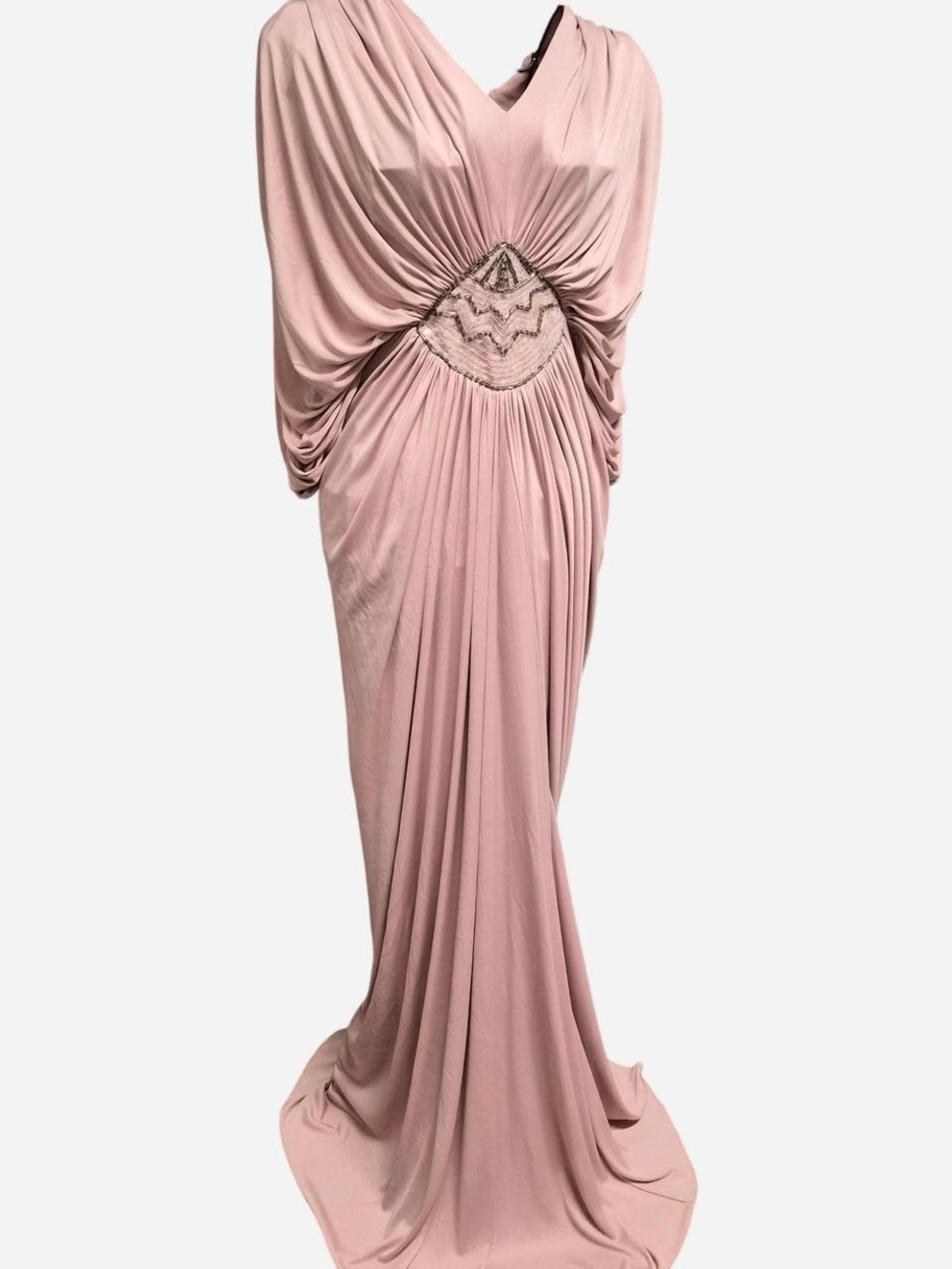Tadashi Blush Pink Draped Evening Gown